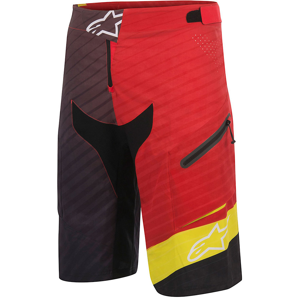 Шорты мужские DEPTH SHORTS-361-RED ACID YELLOW BLACK