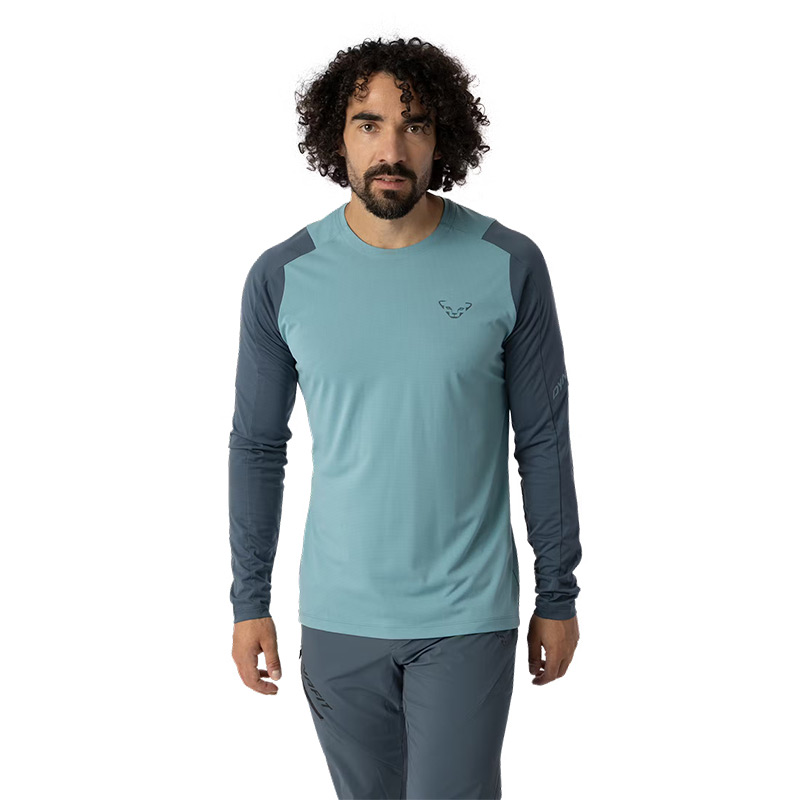 Футболка мужская с длинным рукавом Dynafit TRANSALPER M L/S TEE Smoke Blue