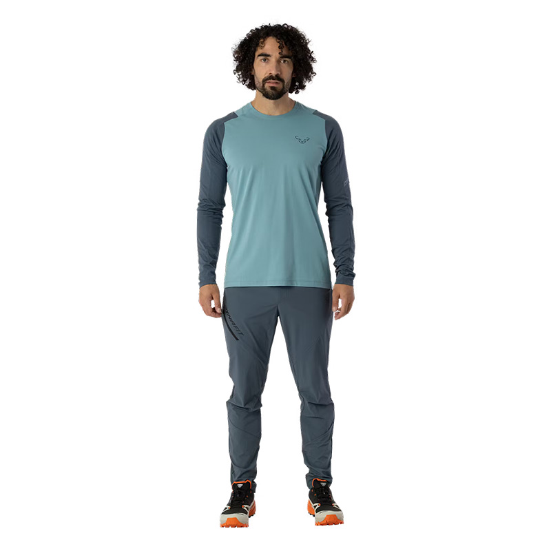 Футболка мужская с длинным рукавом Dynafit TRANSALPER M L/S TEE Smoke Blue