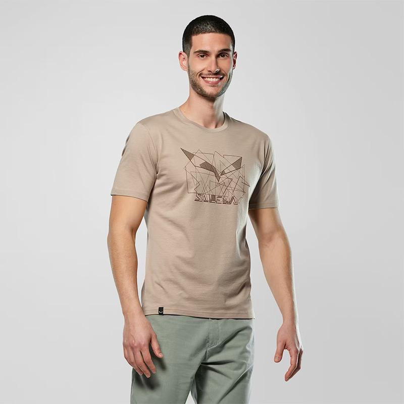 Футболка мужская Salewa EAGLE GEOMETRIC M T-SHIRT Quicksand