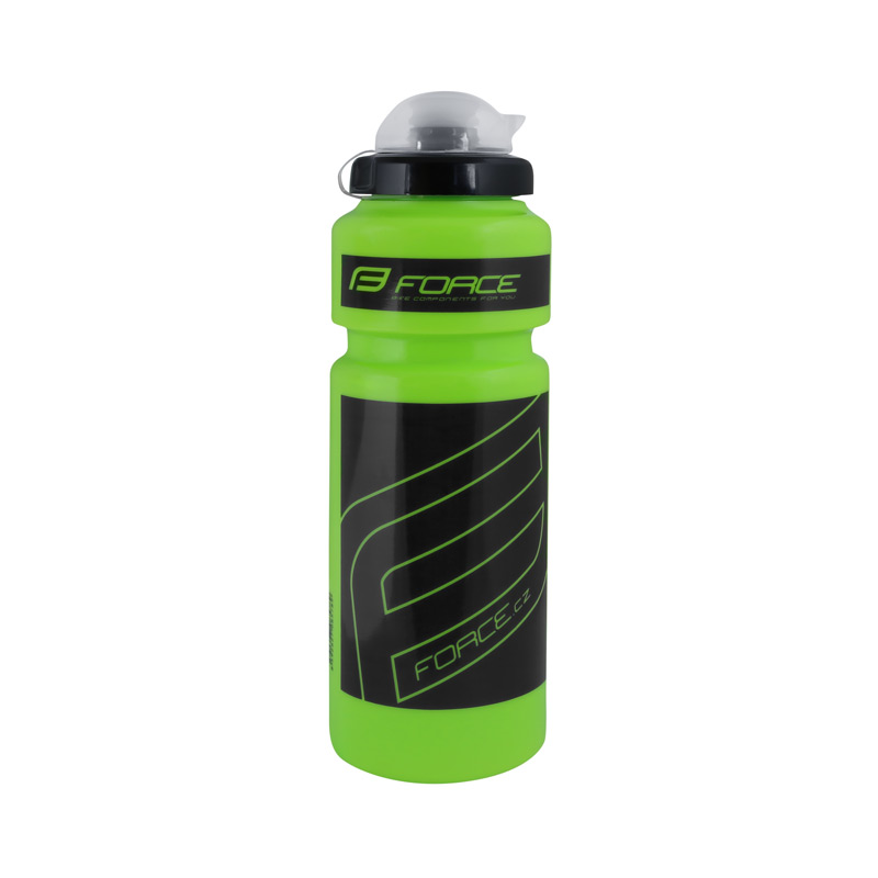 Велобутыль bottle FORCE "F" 0,75 l, Green-Black Printing