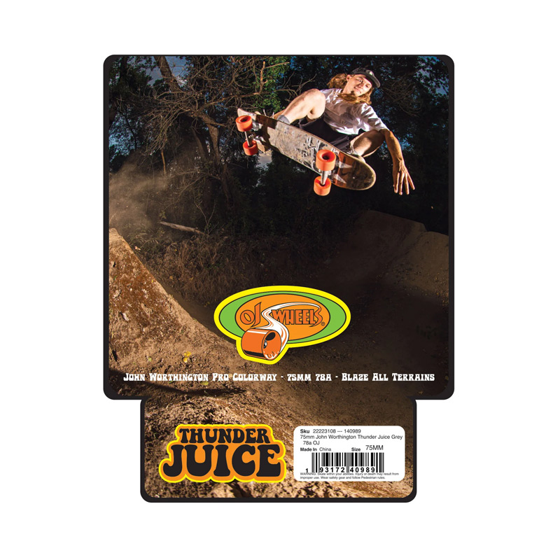 Колеса 75mm John Worthington Thunder Juice Grey   78a OJ Wheels