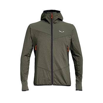 Кофта мужская Salewa AGNER HYBRID M FZ HOODY Faded Green Melange