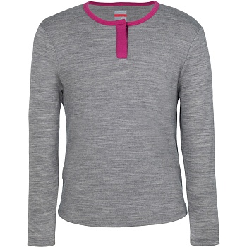 Футболка девочковая с длинным рукавом Amity LS Crewe K 260 Metro HTHR/Magenta